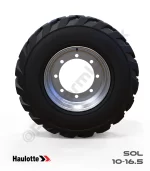 Haulotte 10-16.5 Siyah PU Köpük Jel Dolgu Makaslı Platform Tekerleği Sol