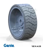 Genie 12x4.5 İz Bırakmayan Gri Kauçuk Makaslı Platform Tekerleği
