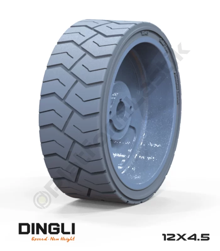 Dingli 12x4.5 İz Bırakmayan Gri Kauçuk Makaslı Platform Tekerleği