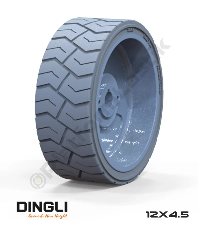 Dingli 12x4.5 İz Bırakmayan Gri Kauçuk Makaslı Platform Tekerleği