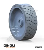 Dingli 15x5 İz Bırakmayan Gri Kauçuk Makaslı Platform Tekerleği