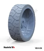 Haulotte 15x5 İz Bırakmayan Gri Kauçuk Makaslı Platform Tekerleği