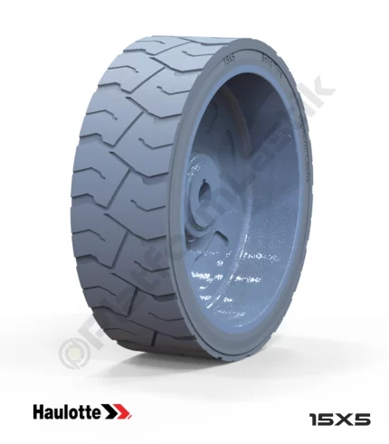 Haulotte 15x5 İz Bırakmayan Gri Kauçuk Makaslı Platform Tekerleği