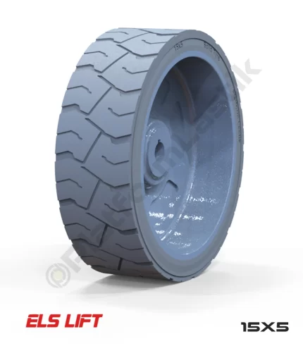 Els Lift 15x5 İz Bırakmayan Gri Kauçuk Makaslı Platform Tekerleği