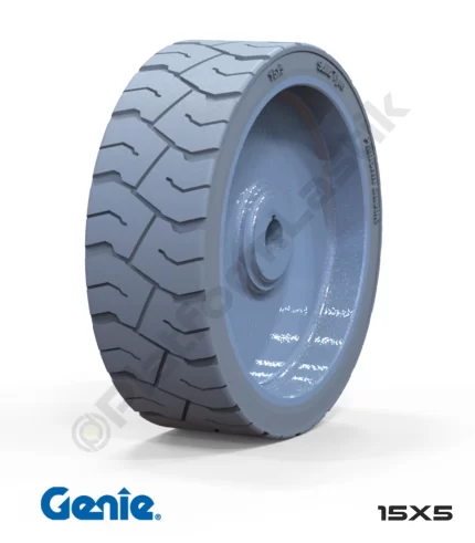 Genie 15x5 İz Bırakmayan Gri Kauçuk Makaslı Platform Tekerleği