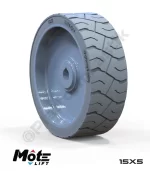 Mote Lift 15x5 İz Bırakmayan Gri Kauçuk Makaslı Platform Tekerleği