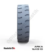 Haulotte 16x5x10 İz Bırakmayan Gri Kauçuk Dikey Bomlu Platform Tekerleği Arka