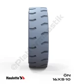 Haulotte 16x5x10 İz Bırakmayan Gri Kauçuk Dikey Bomlu Platform Tekerleği Ön