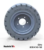 Haulotte 23x10-12 İz Bırakmayan Gri Kauçuk Eklemli Platform Tekerleği Ön