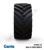 Genie 26x12D380 Siyah PU Köpük Jel Dolgu Makaslı Platform Tekerleği Arka