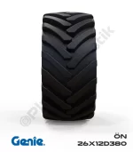 Genie 26x12D380 Siyah PU Köpük Jel Dolgu Makaslı Platform Tekerleği Ön