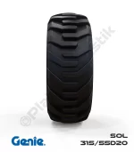 Genie 315/55D20 Siyah PU Köpük Jel Dolgu Makaslı Platform Tekerleği Sol