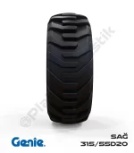 Genie 315/55D20 Siyah PU Köpük Jel Dolgu Makaslı Platform Tekerleği Sağ