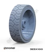 Snorkel 323x100 İz Bırakmayan Gri Kauçuk Makaslı Platform Tekerleği