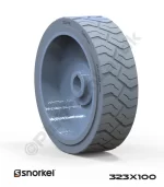 Snorkel 323x100 İz Bırakmayan Gri Kauçuk Makaslı Platform Tekerleği