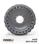 Dingli 33x12-20 İz Bırakmayan Beyaz Kauçuk Makaslı Platform Tekerleği Sağ