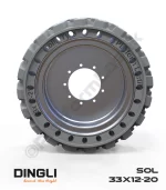 Dingli 33x12-20 İz Bırakmayan Beyaz Kauçuk Makaslı Platform Tekerleği Sol
