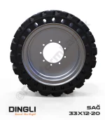 Dingli 33x12-20 Siyah Kauçuk Makaslı Platform Tekerleği Sağ