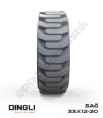 Dingli 33x12-20 İz Bırakmayan Beyaz Kauçuk Makaslı Platform Tekerleği Sağ