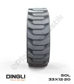 Dingli 33x12-20 İz Bırakmayan Beyaz Kauçuk Makaslı Platform Tekerleği Sol