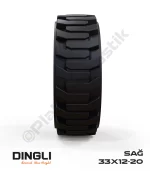 Dingli 33x12-20 Siyah Kauçuk Makaslı Platform Tekerleği Sağ
