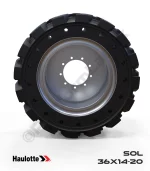 Haulotte 36x14-20 Siyah Kauçuk Eklemli Platform Tekerleği Sol