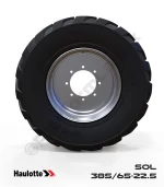 Haulotte 385/65-22.5 Siyah PU Köpük Jel Dolgu Eklemli Platform Tekerleği Sol
