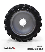 Haulotte 385/65-24 Siyah Kauçuk Eklemli Platform Tekerleği Rtj Pro Sol