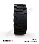 Haulotte 385/65-24 Siyah Kauçuk Eklemli Platform Tekerleği Pro Sol