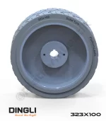 Dingli 323x100 İz Bırakmayan Gri Kauçuk Makaslı Platform Tekerleği