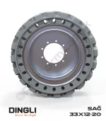 Dingli 33x12-20 İz Bırakmayan Beyaz Kauçuk Makaslı Platform Tekerleği Sağ