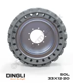 Dingli 33x12-20 İz Bırakmayan Beyaz Kauçuk Makaslı Platform Tekerleği Sol