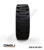 33x12-20 Siyah Kauçuk Makaslı Platform Tekerleği