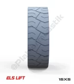 Els Lift 15x5 İz Bırakmayan Gri Kauçuk Makaslı Platform Tekerleği