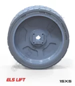 Els Lift 15x5 İz Bırakmayan Gri Kauçuk Makaslı Platform Tekerleği