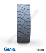 Genie 15x5 İz Bırakmayan Gri Kauçuk Makaslı Platform Tekerleği