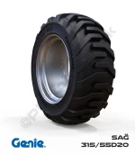 Genie 315/55D20 Siyah PU Köpük Jel Dolgu Makaslı Platform Tekerleği Sağ