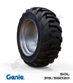 Genie 315/55D20 Siyah PU Köpük Jel Dolgu Makaslı Platform Tekerleği Sol