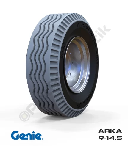 Genie 9-14.5 İz Bırakmayan Gri PU Köpük Jel Dolgu Eklemli Platform Tekerleği Arka