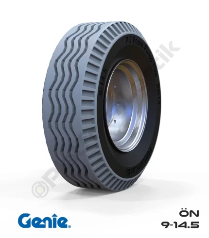 Genie 9-14.5 İz Bırakmayan Gri PU Köpük Jel Dolgu Eklemli Platform Tekerleği Ön