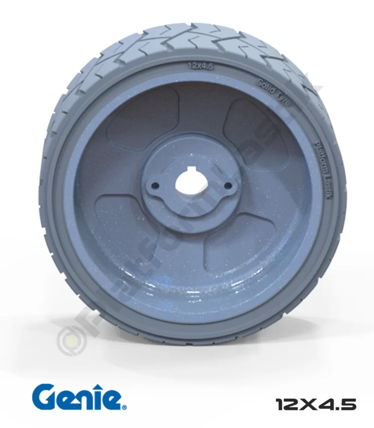 Genie 12x4.5 İz Bırakmayan Gri Kauçuk Makaslı Platform Tekerleği