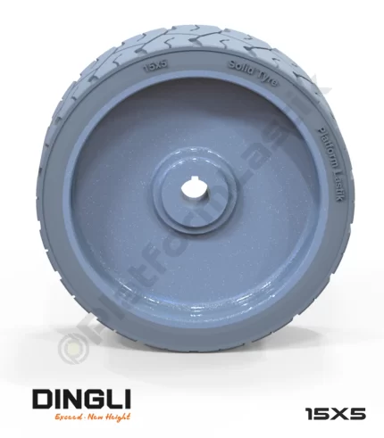 Dingli 15x5 İz Bırakmayan Gri Kauçuk Makaslı Platform Tekerleği