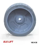 Els Lift 15x5 İz Bırakmayan Gri Kauçuk Makaslı Platform Tekerleği