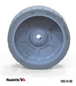 Haulotte 15x5 İz Bırakmayan Gri Kauçuk Makaslı Platform Tekerleği
