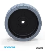 Sinoboom 15x5 İz Bırakmayan Gri Kauçuk Makaslı Platform Tekerleği