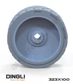 Dingli 323x100 İz Bırakmayan Gri Kauçuk Makaslı Platform Tekerleği
