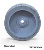 Snorkel 323x100 İz Bırakmayan Gri Kauçuk Makaslı Platform Tekerleği