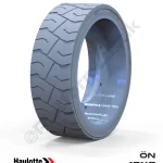 Haulotte 15x5 İz Bırakmayan Gri Kauçuk Makaslı Platform Tekerleği Ön