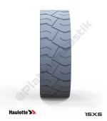 Haulotte 15x5 İz Bırakmayan Gri Kauçuk Makaslı Platform Tekerleği