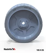 Haulotte 15x5 İz Bırakmayan Gri Kauçuk Makaslı Platform Tekerleği